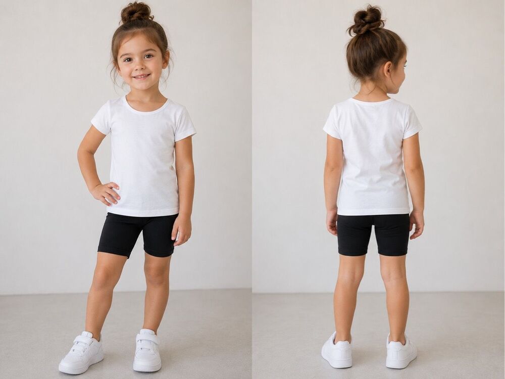Uniqlo AIRism Girls White Short Sleeve T Shirt Size 3-4 Basic Tee